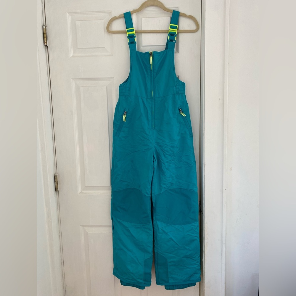 Blue kids snow bib overalls Champion brand